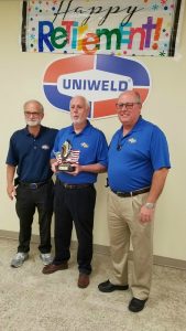 uniweld retirement john richardson today employment announced regional manager central inc years