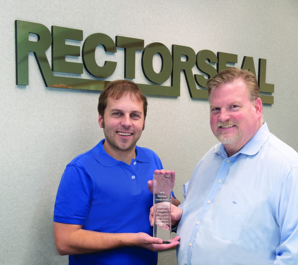RectorSeal’s Jeff Underwood and Sean Holloway with Key Group Platinum